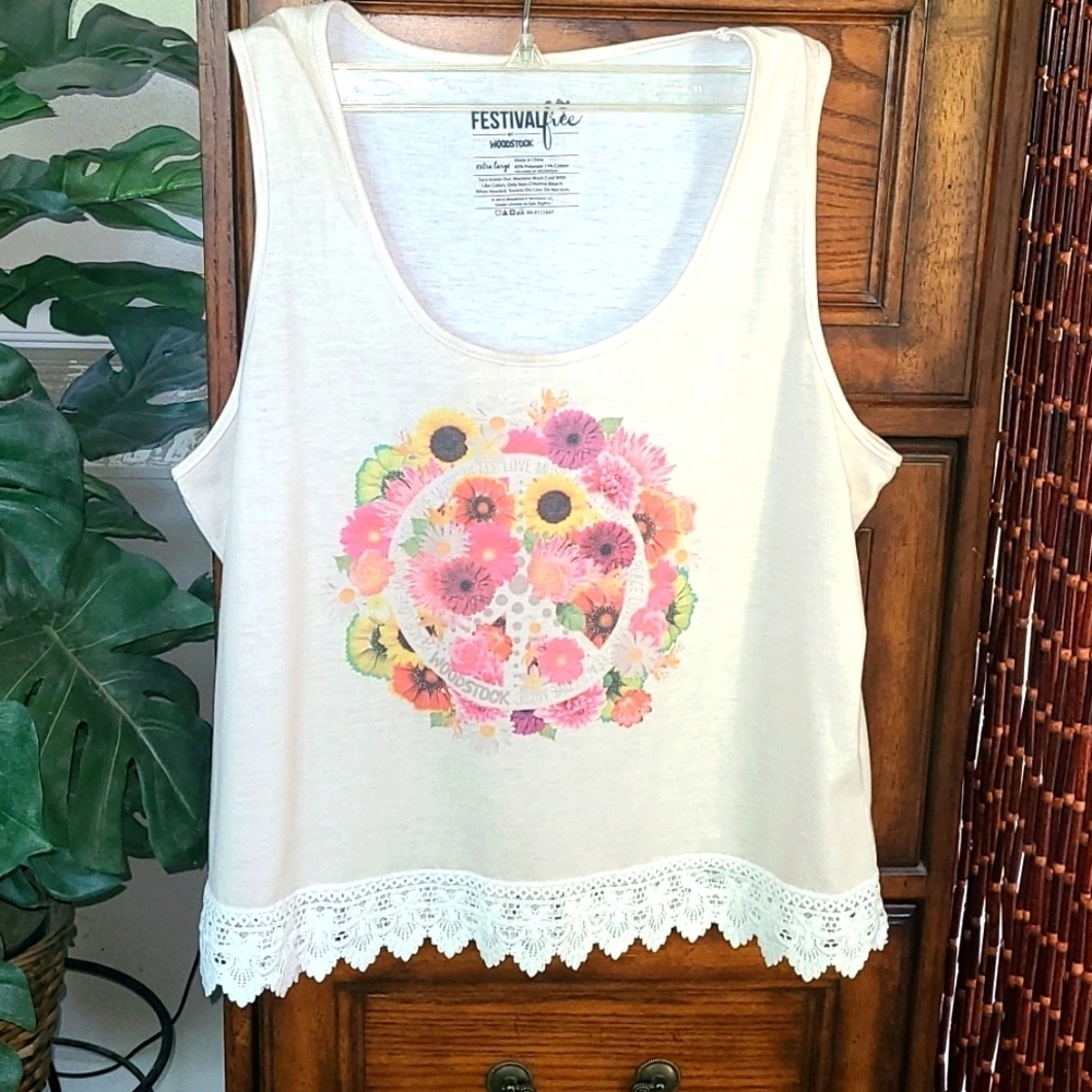 Woodstock Festival Free Tank top Size XL